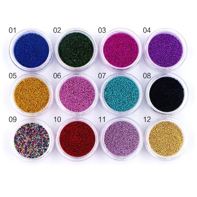 Yeslady 12 Colors Nail Art Caviar Beads 3D Craft Micro Eye Makeup Gems Decoration - Image 2